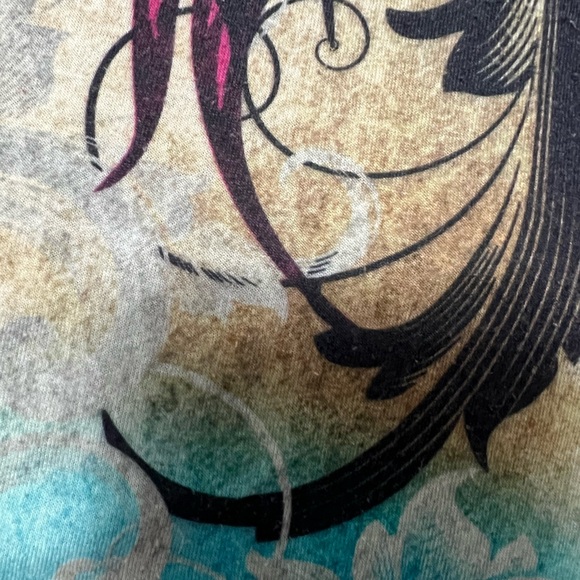 BLEU KNIT Top with Metallic and Rhinestone Design SZ M - Picture 6 of 9